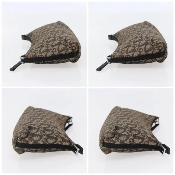 Christian Dior Trotter Canvas Pouch Brown Silver Auth bs29749 - Picture 16 of 16